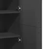 Fekete szerelt fa magasszekrény 80 x 35 x 180 cm