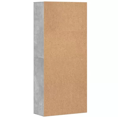 Betonszürke szerelt fa magasszekrény 80 x 35 x 180 cm