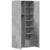 Betonszürke szerelt fa magasszekrény 80 x 35 x 180 cm