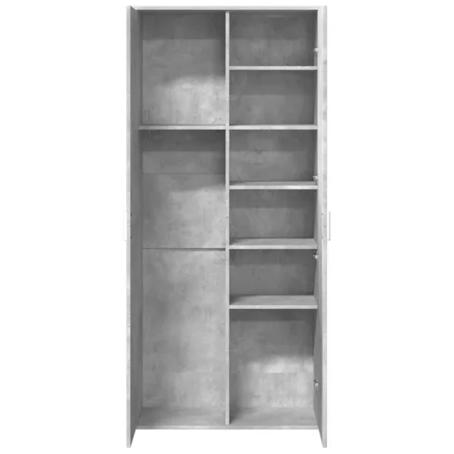 Betonszürke szerelt fa magasszekrény 80 x 35 x 180 cm