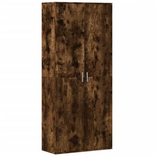 Füstös tölgy színű szerelt fa magasszekrény 80 x 35 x 180 cm