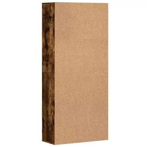 Füstös tölgy színű szerelt fa magasszekrény 80 x 35 x 180 cm