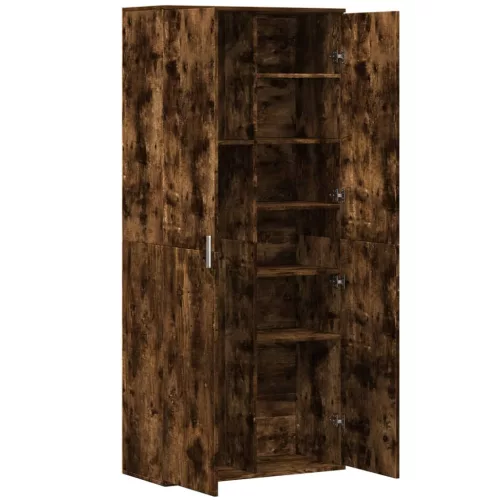 Füstös tölgy színű szerelt fa magasszekrény 80 x 35 x 180 cm