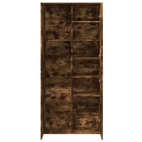 Füstös tölgy színű szerelt fa magasszekrény 80 x 35 x 180 cm