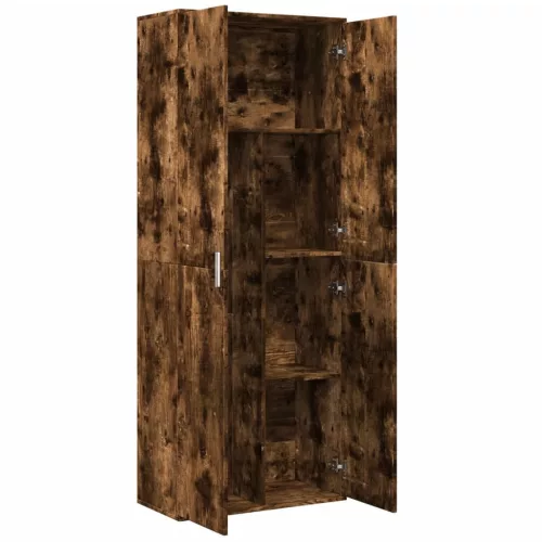 Füstös tölgy színű szerelt fa magasszekrény 70 x 35 x 180
