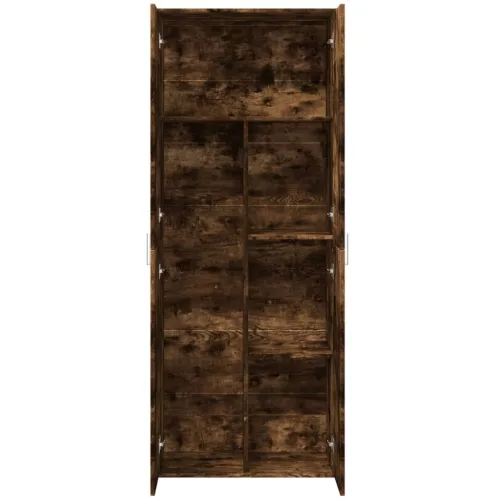Füstös tölgy színű szerelt fa magasszekrény 70 x 35 x 180