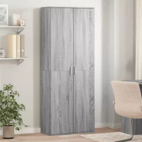   Szürke sonoma színű szerelt fa magasszekrény 70 x 35 x 180