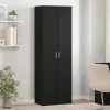 Fekete szerelt fa magasszekrény 60 x 35 x 180 cm