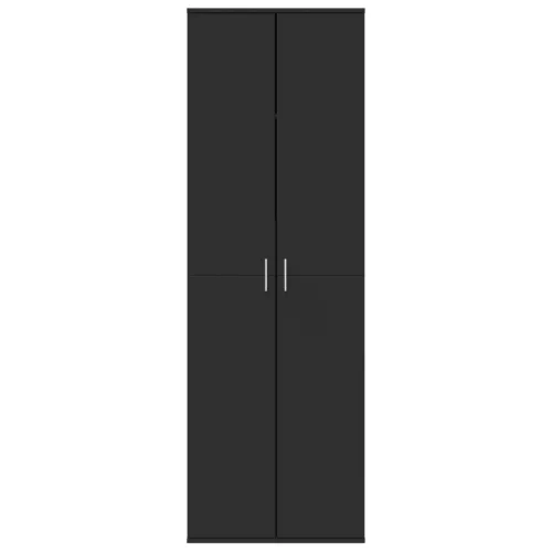 Fekete szerelt fa magasszekrény 60 x 35 x 180 cm