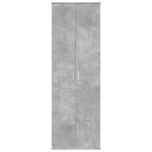 Betonszürke szerelt fa magasszekrény 60 x 35 x 180 cm