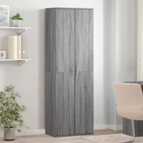   Szürke sonoma színű szerelt fa magasszekrény 60 x 35 x 180 cm