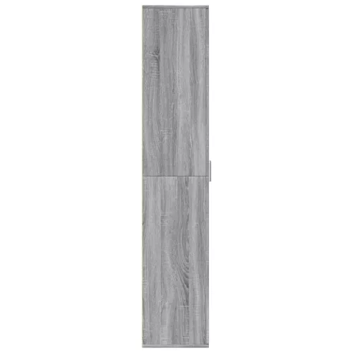 Szürke sonoma színű szerelt fa magasszekrény 60 x 35 x 180 cm