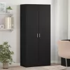 Fekete szerelt fa cipősszekrény 80 x 39 x 178 cm