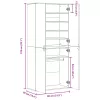Fekete szerelt fa cipősszekrény 80 x 39 x 178 cm