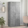 Betonszürke szerelt fa cipősszekrény 80 x 39 x 178 cm