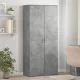 Betonszürke szerelt fa cipősszekrény 80 x 39 x 178 cm