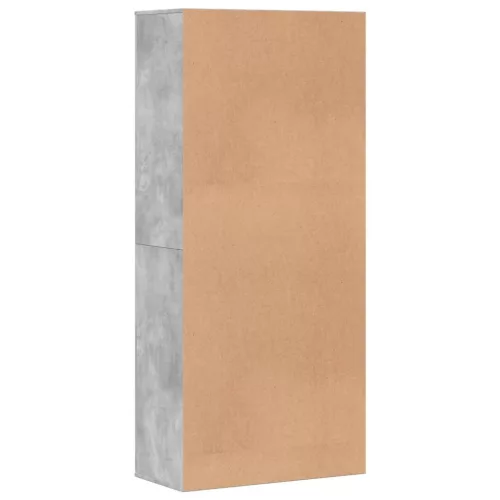 Betonszürke szerelt fa cipősszekrény 80 x 39 x 178 cm