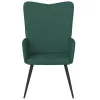 Sötétzöld bársony pihenőszék