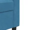 2 részes kék bársony ülőgarnitúra párnákkal