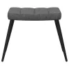 Sötétszürke szövet pihenőfotel lábtartóval