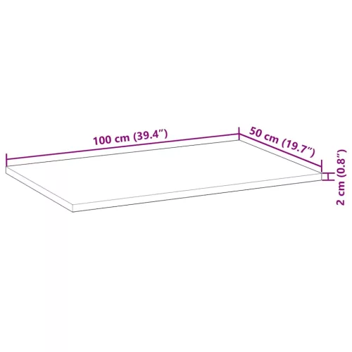 Kezeletlen tömör akácfa íróasztallap 100 x 50 x 2 cm