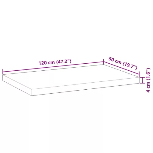 Olajbevonatú tömör akácfa íróasztallap 120 x 50 x 4 cm