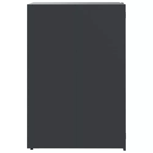 Antracit acél kerekes tároló 3 szemeteskukához 207x79x117 cm