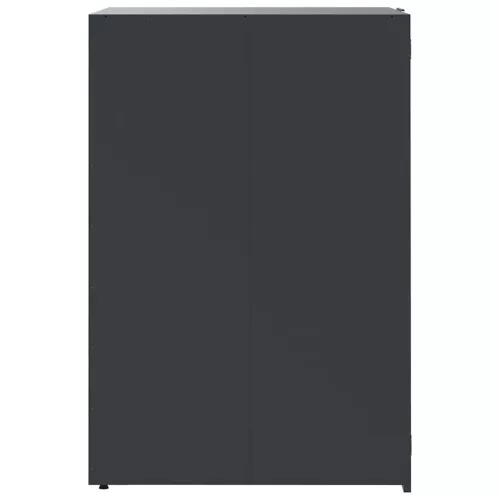 Antracit acél kerekes tároló 5 szemeteskukához 345x79x117 cm