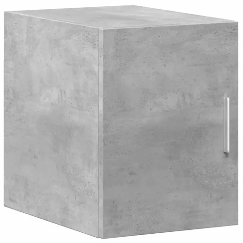 Betonszürke szerelt fa vékony tárolószekrény 30 x 42,5 x 225 cm