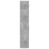 Betonszürke szerelt fa vékony tárolószekrény 30 x 42,5 x 225 cm