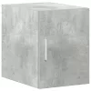 Betonszürke szerelt fa vékony tárolószekrény 30 x 42,5 x 225 cm