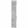 Betonszürke szerelt fa vékony tárolószekrény 30 x 42,5 x 225 cm