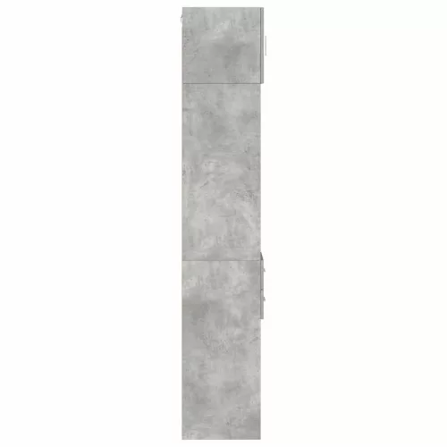 Betonszürke szerelt fa vékony tárolószekrény 30 x 42,5 x 225 cm