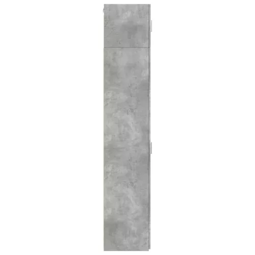Betonszürke szerelt fa vékony tárolószekrény 40 x 42,5 x 225 cm