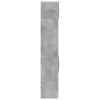 Betonszürke szerelt fa vékony tárolószekrény 40 x 42,5 x 225 cm