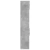 Betonszürke szerelt fa vékony tárolószekrény 45 x 42,5 x 225 cm