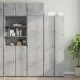 Betonszürke szerelt fa vékony tárolószekrény 50 x 42,5 x 225 cm