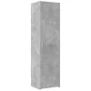 Betonszürke szerelt fa vékony tárolószekrény 50 x 42,5 x 225 cm