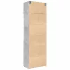 Betonszürke szerelt fa tárolószekrény 70 x 42,5 x 225 cm