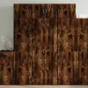 Füstös tölgy színű szerelt fa tárolószekrény 70 x 42,5 x 225 cm