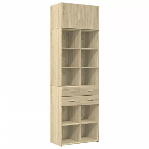 Sonoma tölgy szerelt fa tárolószekrény 70 x 42,5 x 225 cm