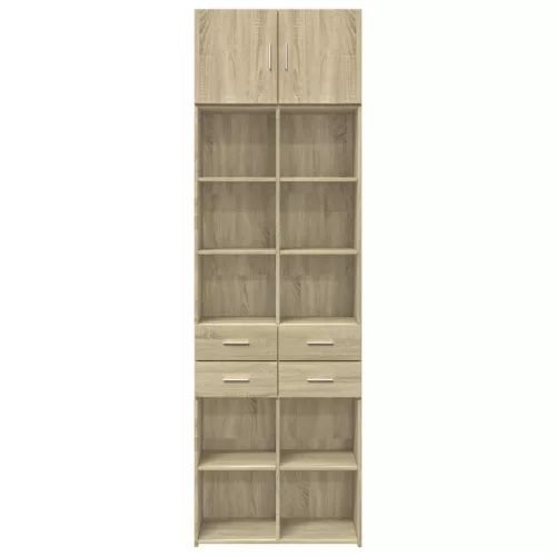Sonoma tölgy szerelt fa tárolószekrény 70 x 42,5 x 225 cm