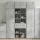 Betonszürke szerelt fa tárolószekrény 70 x 42,5 x 225 cm