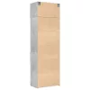 Betonszürke szerelt fa tárolószekrény 70 x 42,5 x 225 cm