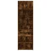 Füstös tölgy színű szerelt fa tárolószekrény 70 x 42,5 x 225 cm