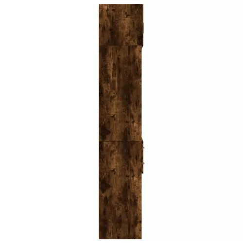 Füstös tölgy színű szerelt fa tárolószekrény 70 x 42,5 x 225 cm