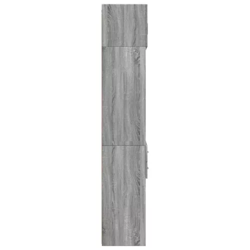 Szürke sonoma színű szerelt fa tárolószekrény 70x42,5x225 cm