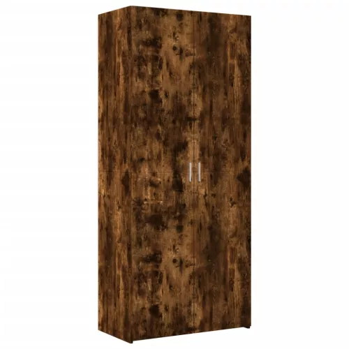 Füstös tölgy színű szerelt fa magasszekrény 80 x 42,5 x 249 cm