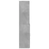 Betonszürke szerelt fa magasszekrény 70 x 42,5 x 185 cm