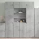 Betonszürke szerelt fa magasszekrény 80 x 42,5 x 185 cm